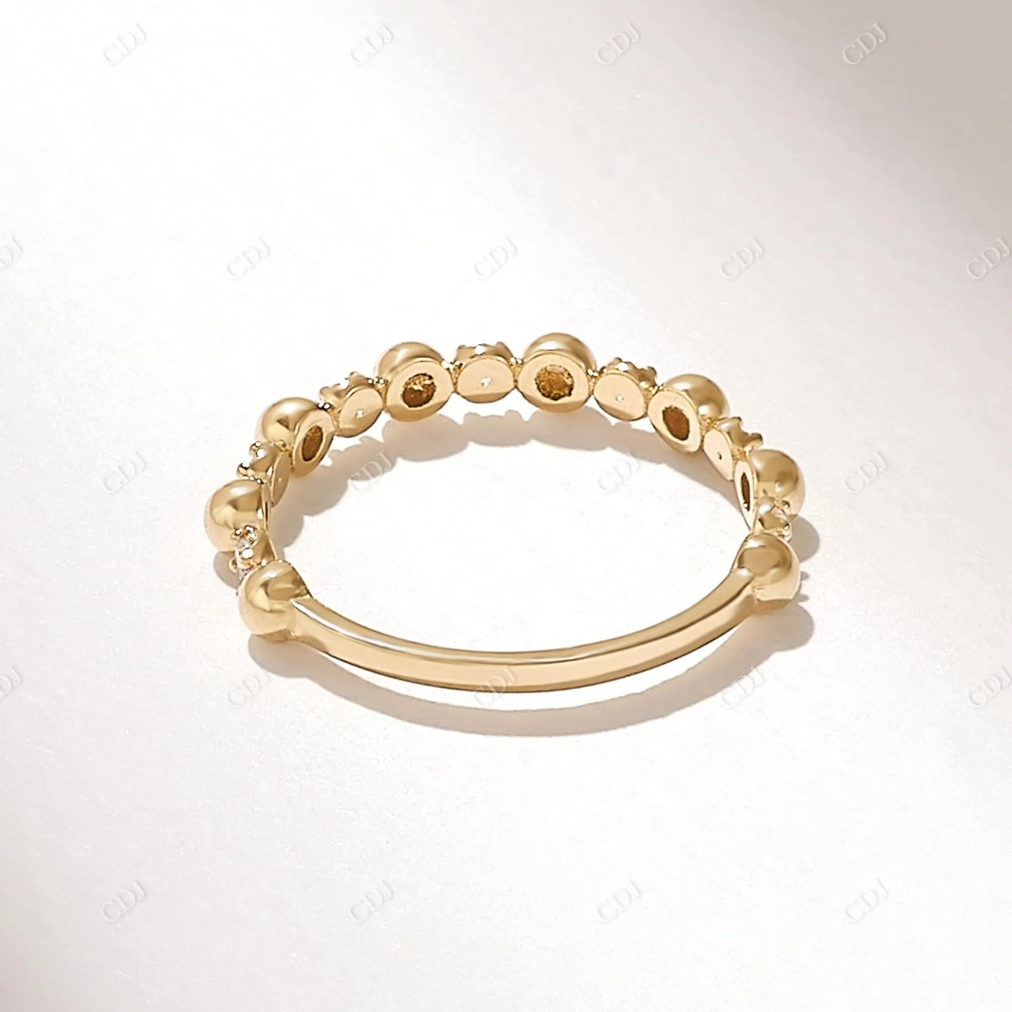 0.21CTW Earth Mine Diamond Bold Beaded Ring