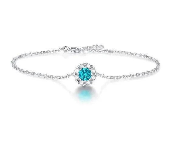 0.5ct Diamond Bracelets For Women 18K White Gold Plated 925 Sterling Silver Bracelet Wedding Gifts