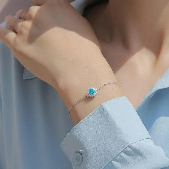 0.5ct Diamond Bracelets For Women 18K White Gold Plated 925 Sterling Silver Bracelet Wedding Gifts