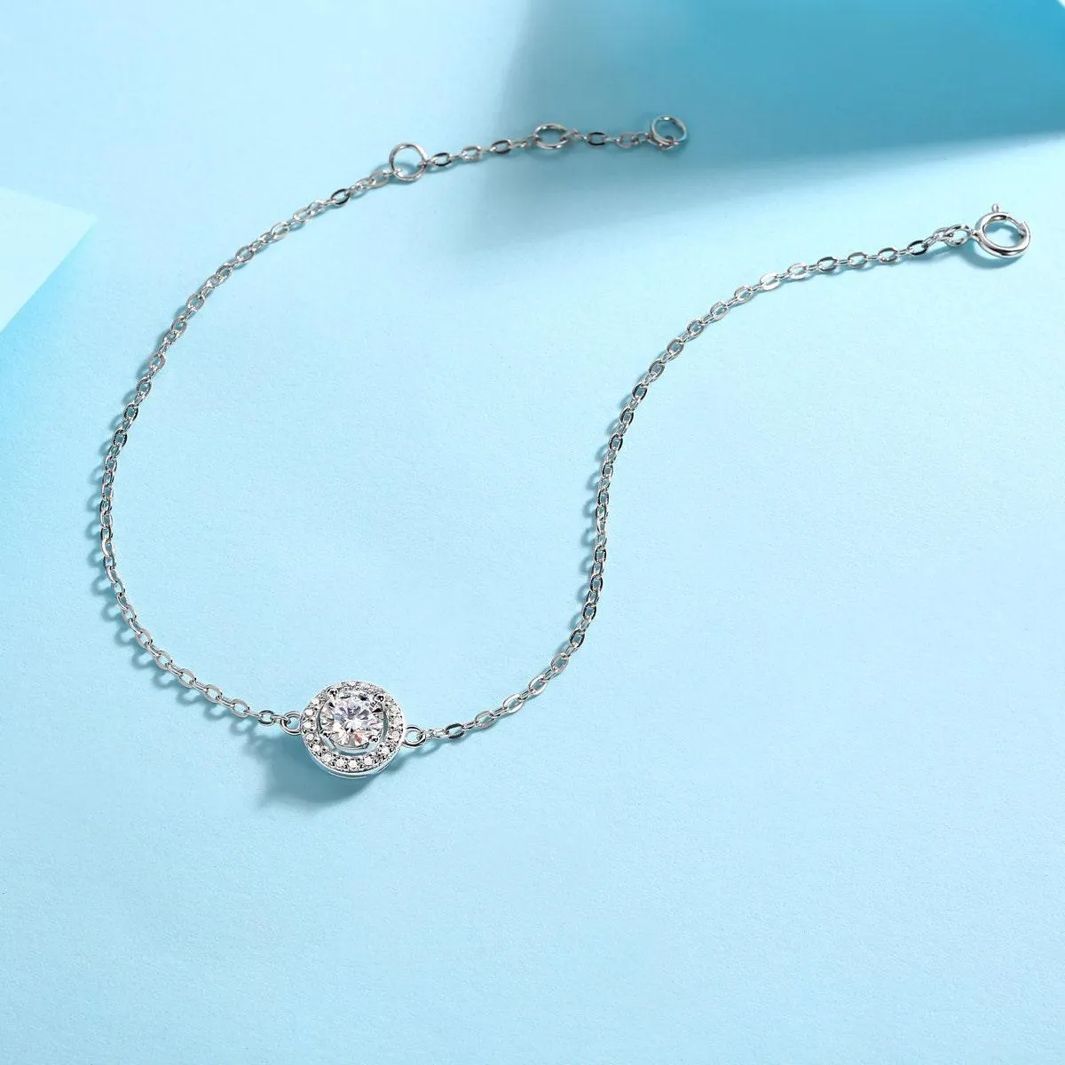 0.5ct Diamond Bracelets For Women 18K White Gold Plated 925 Sterling Silver Bracelet Wedding Gifts