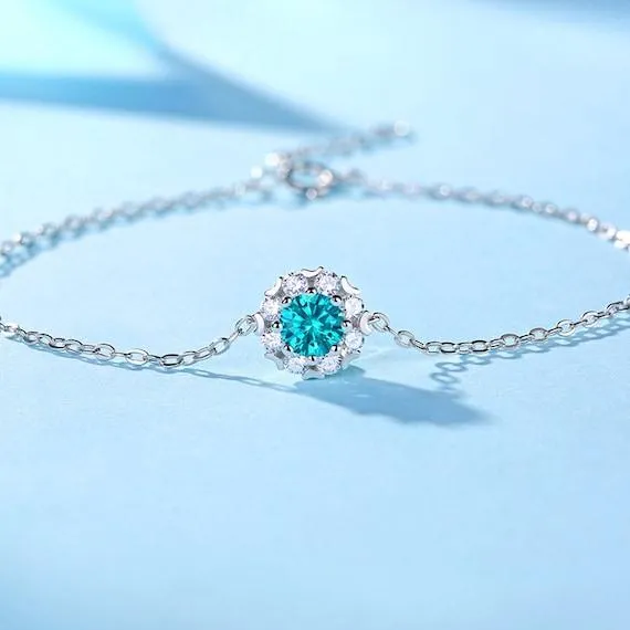 0.5ct Diamond Bracelets For Women 18K White Gold Plated 925 Sterling Silver Bracelet Wedding Gifts