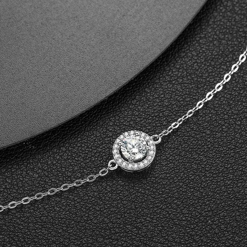 0.5ct Diamond Bracelets For Women 18K White Gold Plated 925 Sterling Silver Bracelet Wedding Gifts