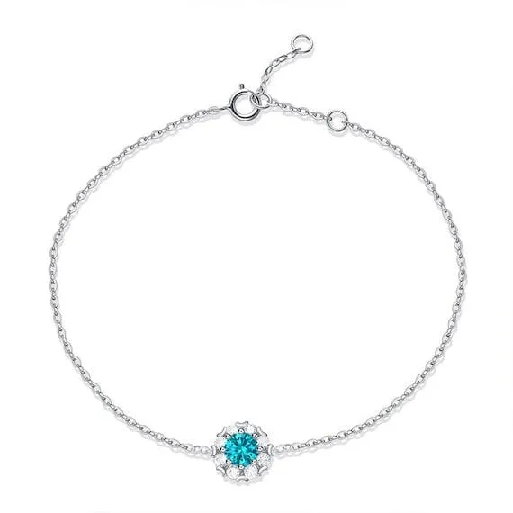 0.5ct Diamond Bracelets For Women 18K White Gold Plated 925 Sterling Silver Bracelet Wedding Gifts