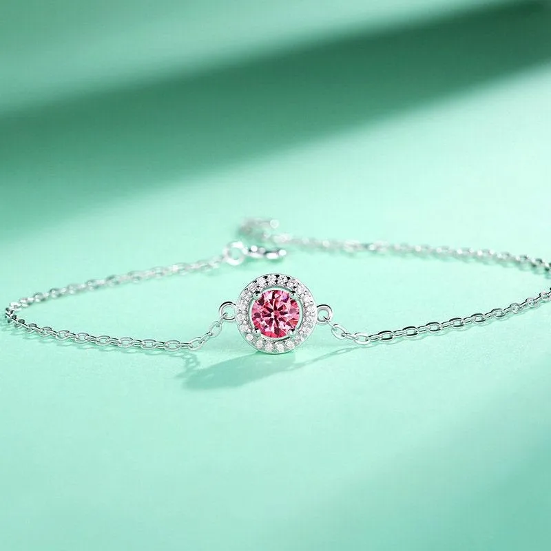 0.5ct Diamond Bracelets For Women 18K White Gold Plated 925 Sterling Silver Bracelet Wedding Gifts