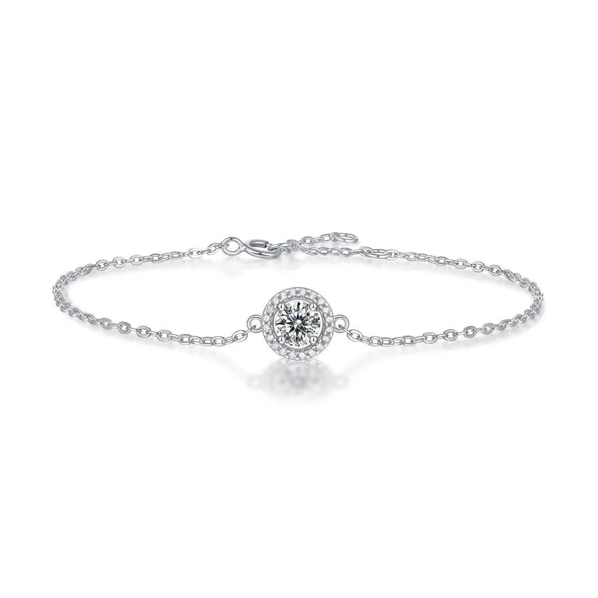 0.5ct Diamond Bracelets For Women 18K White Gold Plated 925 Sterling Silver Bracelet Wedding Gifts