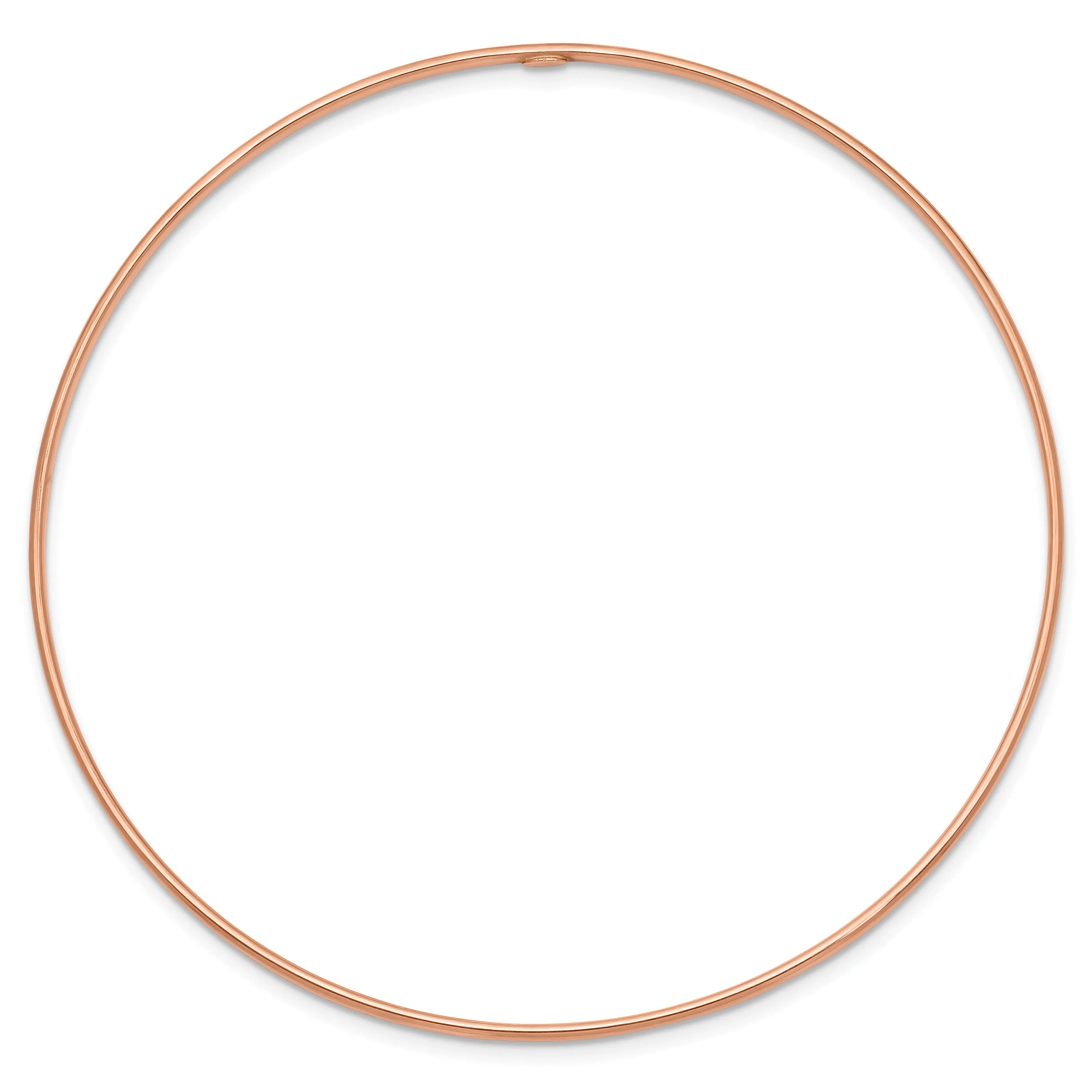 10k 1.5mm Rose Gold Polished Slip-on Bangle Bracelet