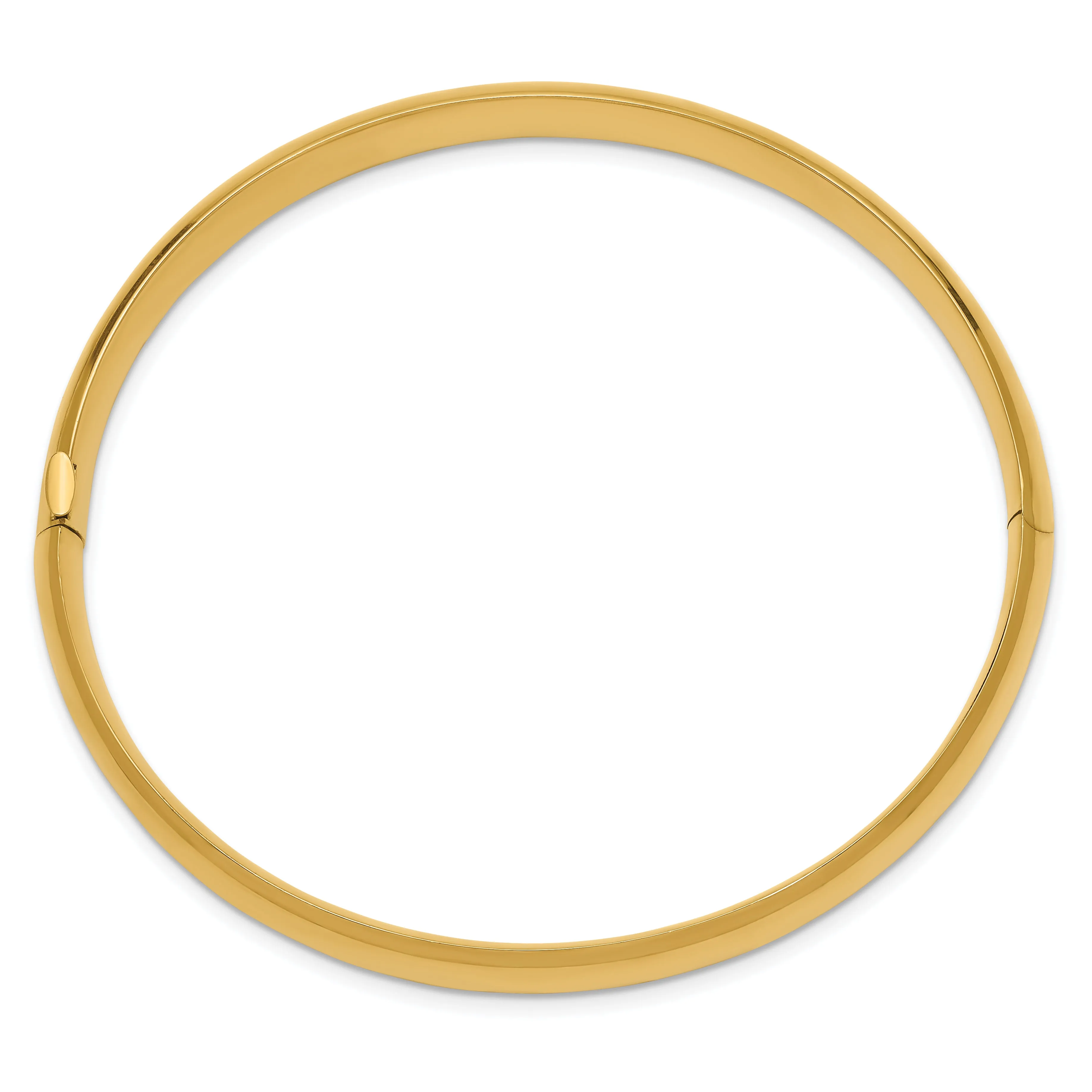 10k 5/16 High Polished Hinged Bangle Bracelet