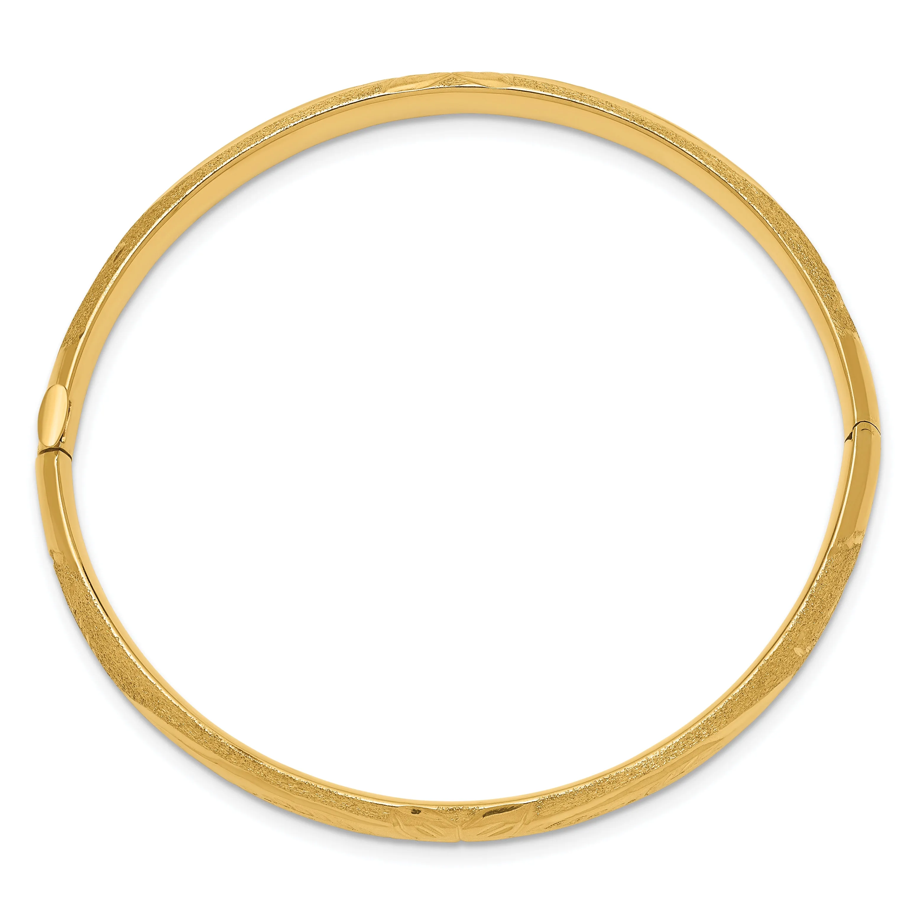 10k Florentine Hinged Baby Bangle