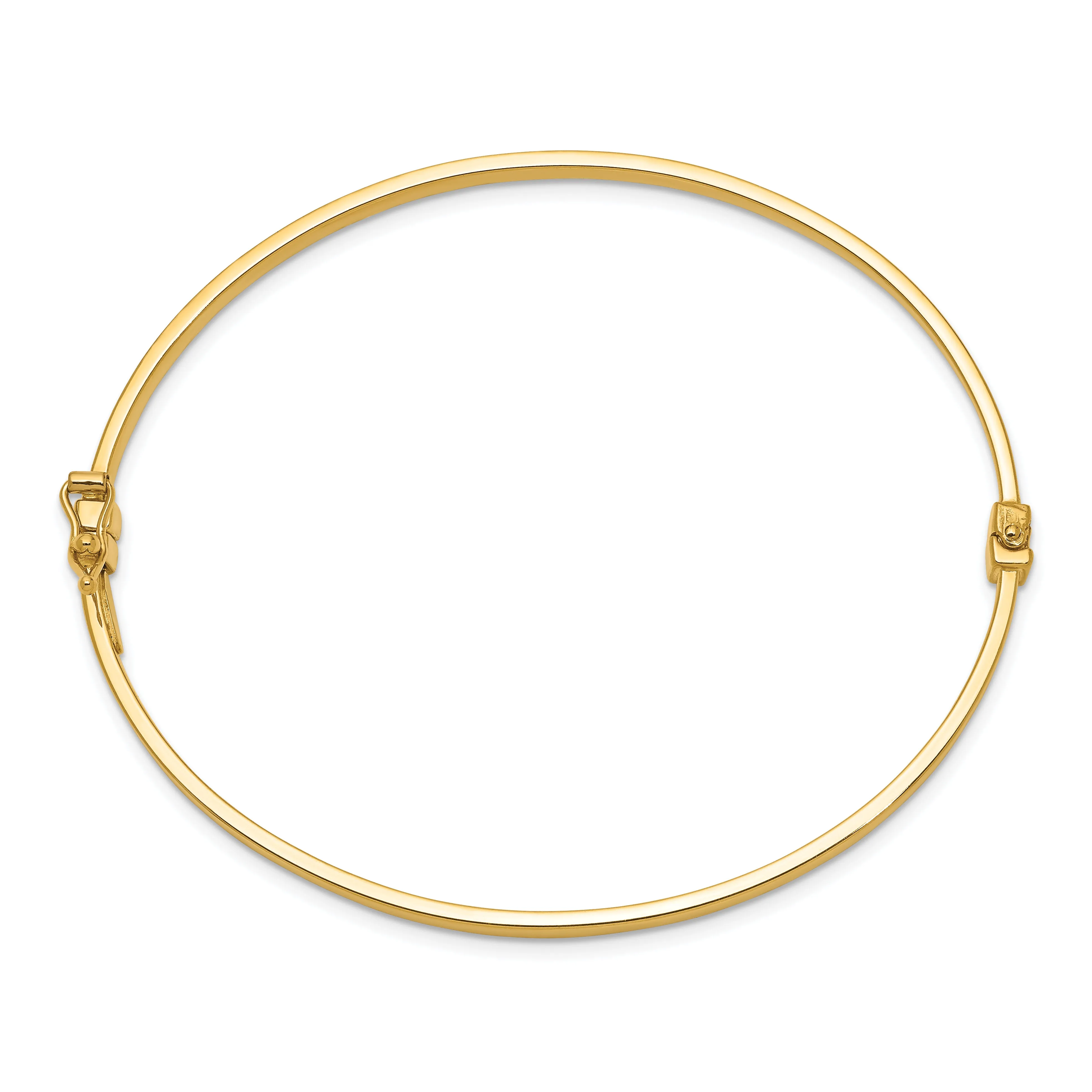 10k Polished Hinged Bangle Bracelet