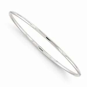 10K White Gold Slip-On Bangle Bracelet