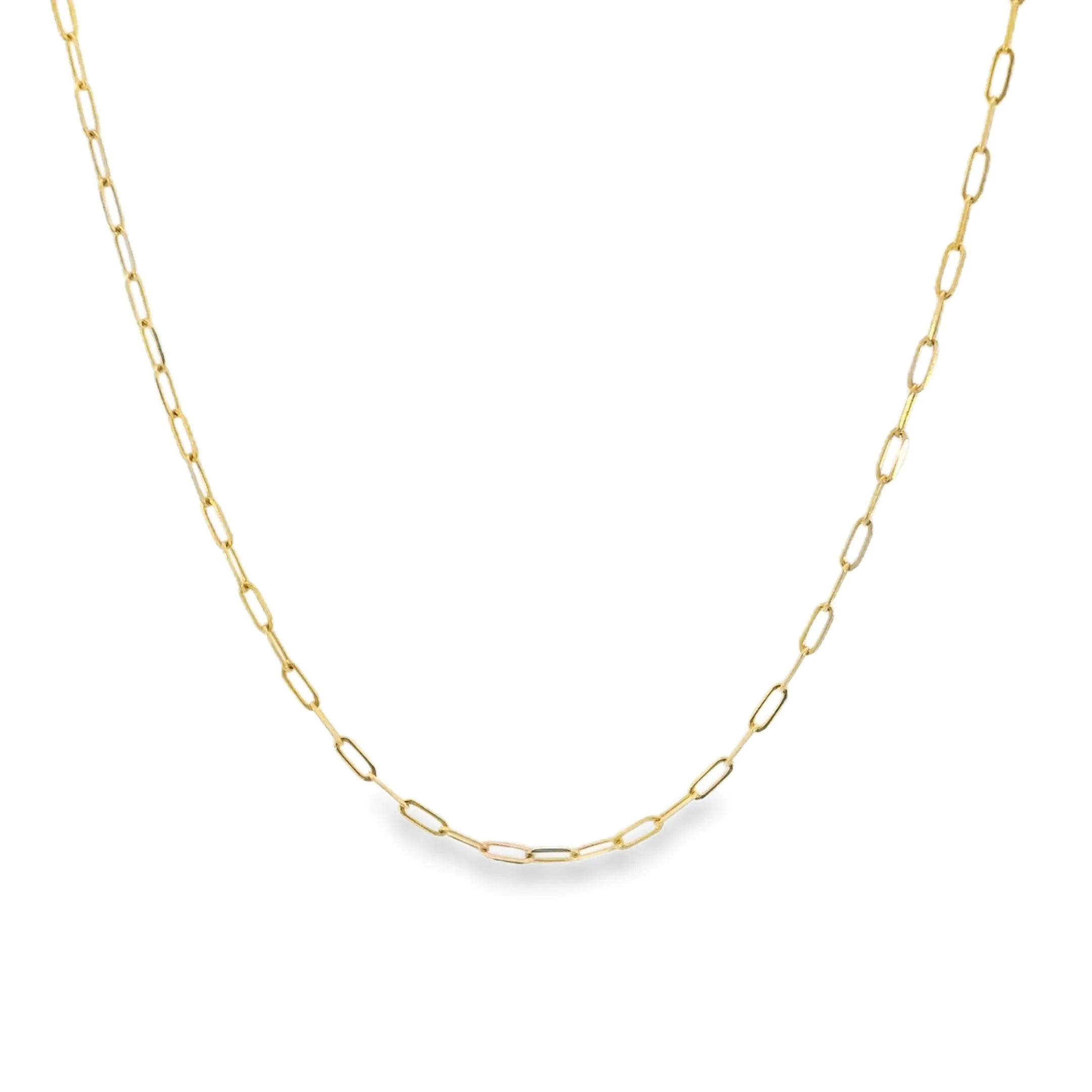 14k Gold Mini Paperclip Chain