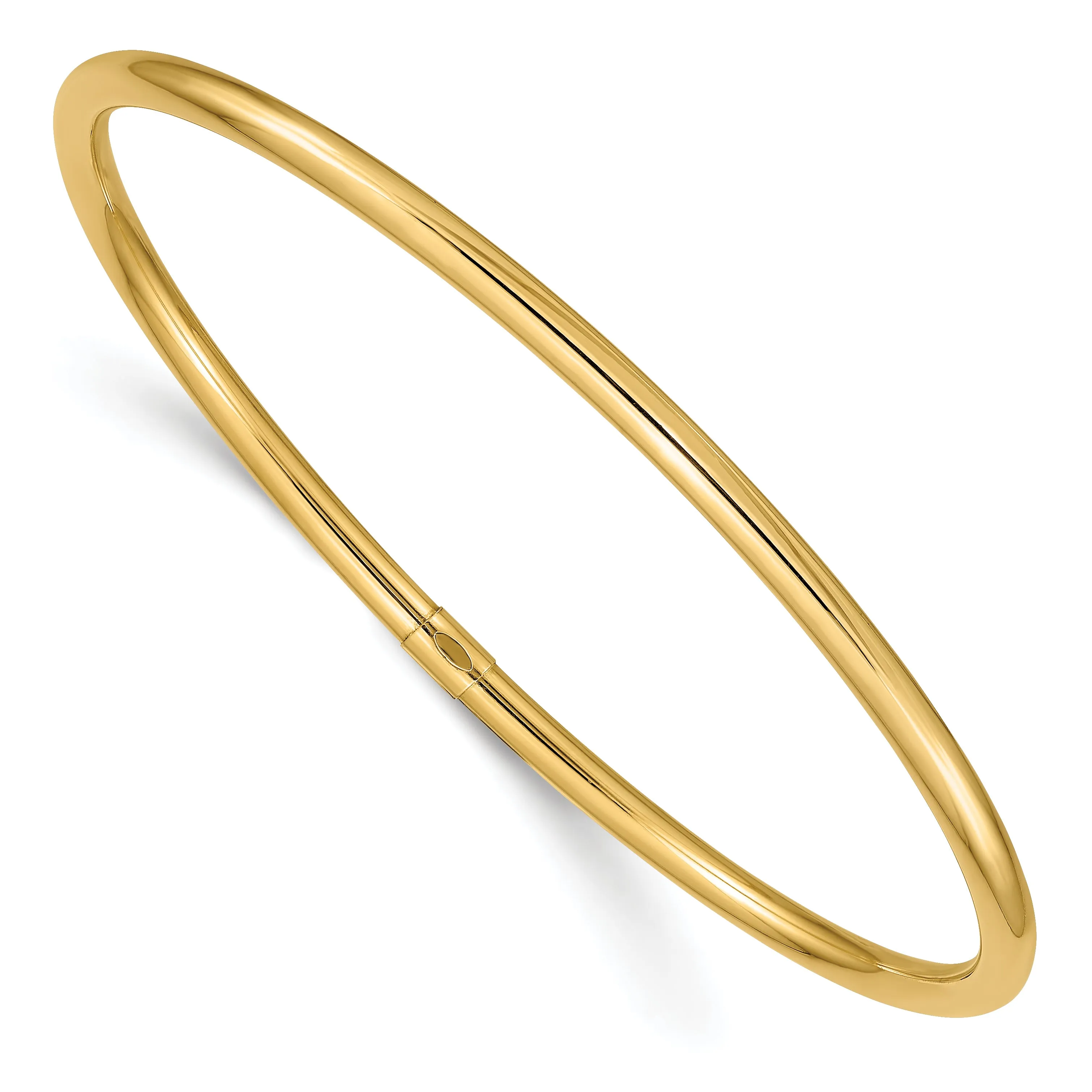 14K Gold Polished Slip-On Bangle for Women