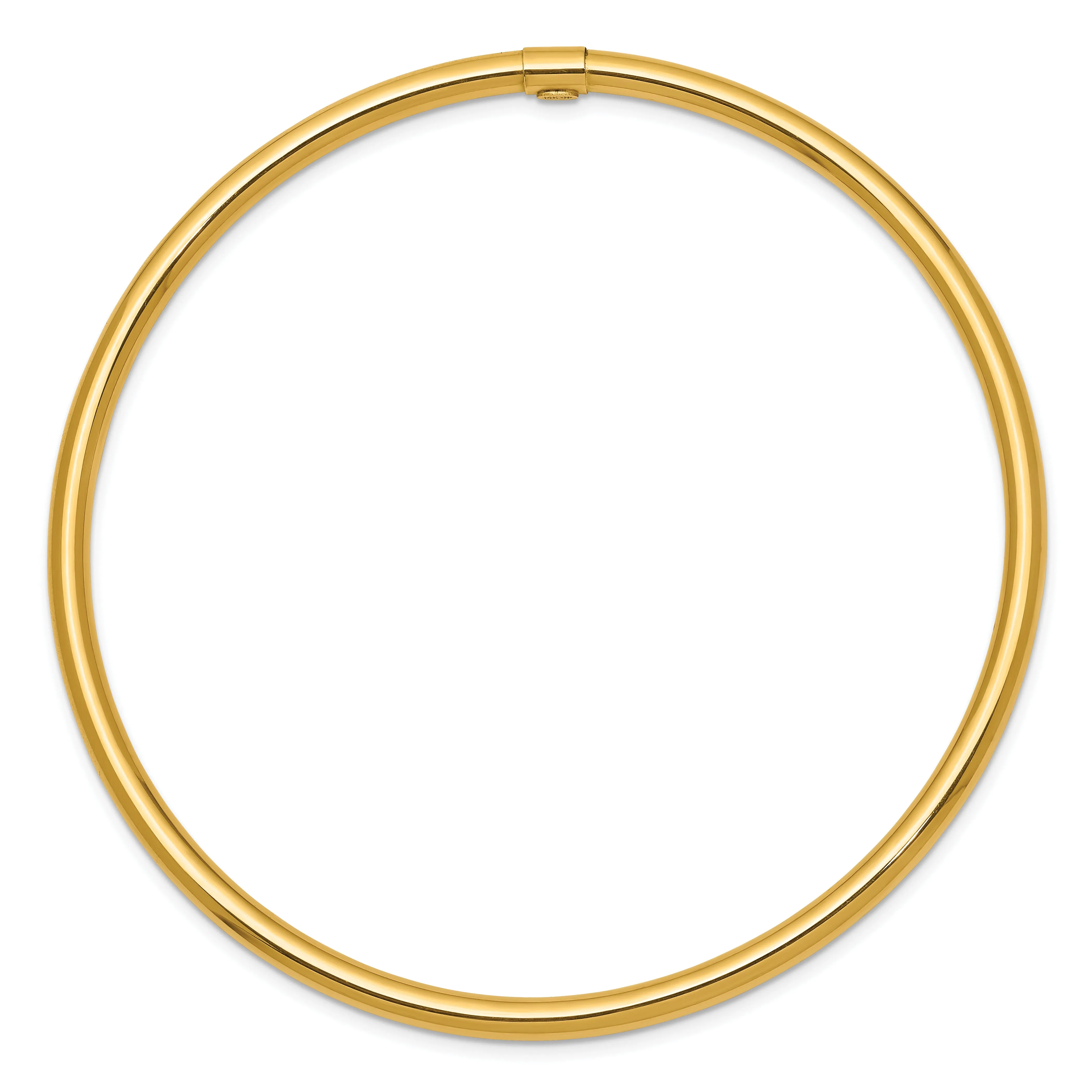14K Gold Polished Slip-On Bangle for Women