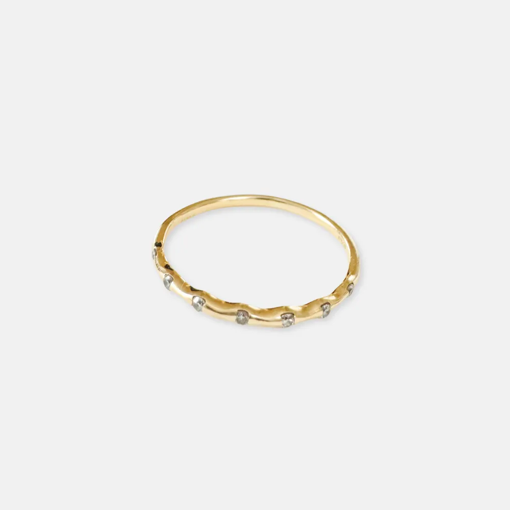 14K Natural Diamond Stackable Ring