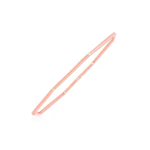 14K Rose Gold Polished Octagon Bangle