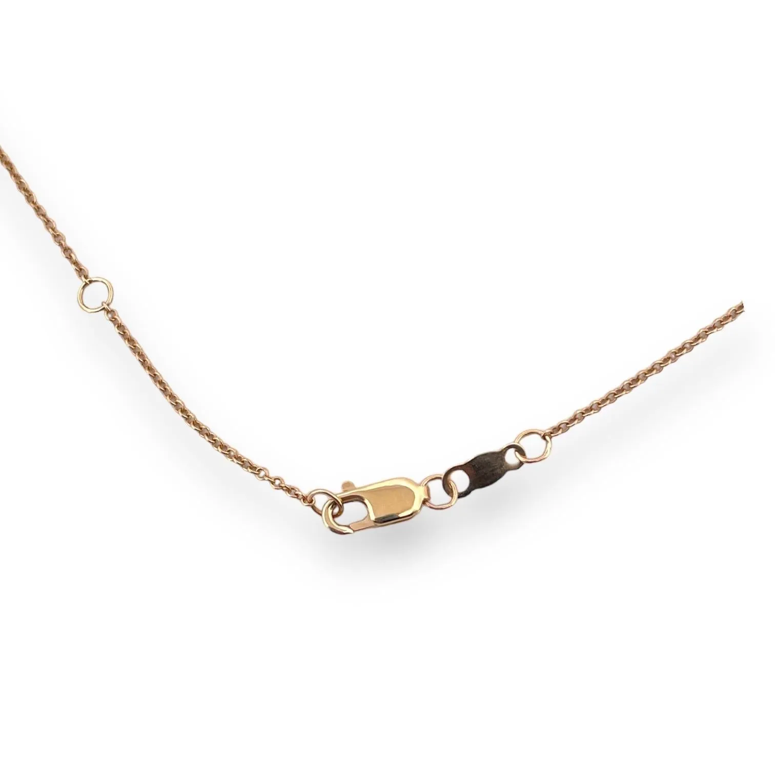 14K Yellow Gold & Red Enamel Diamond Butterfly Necklace