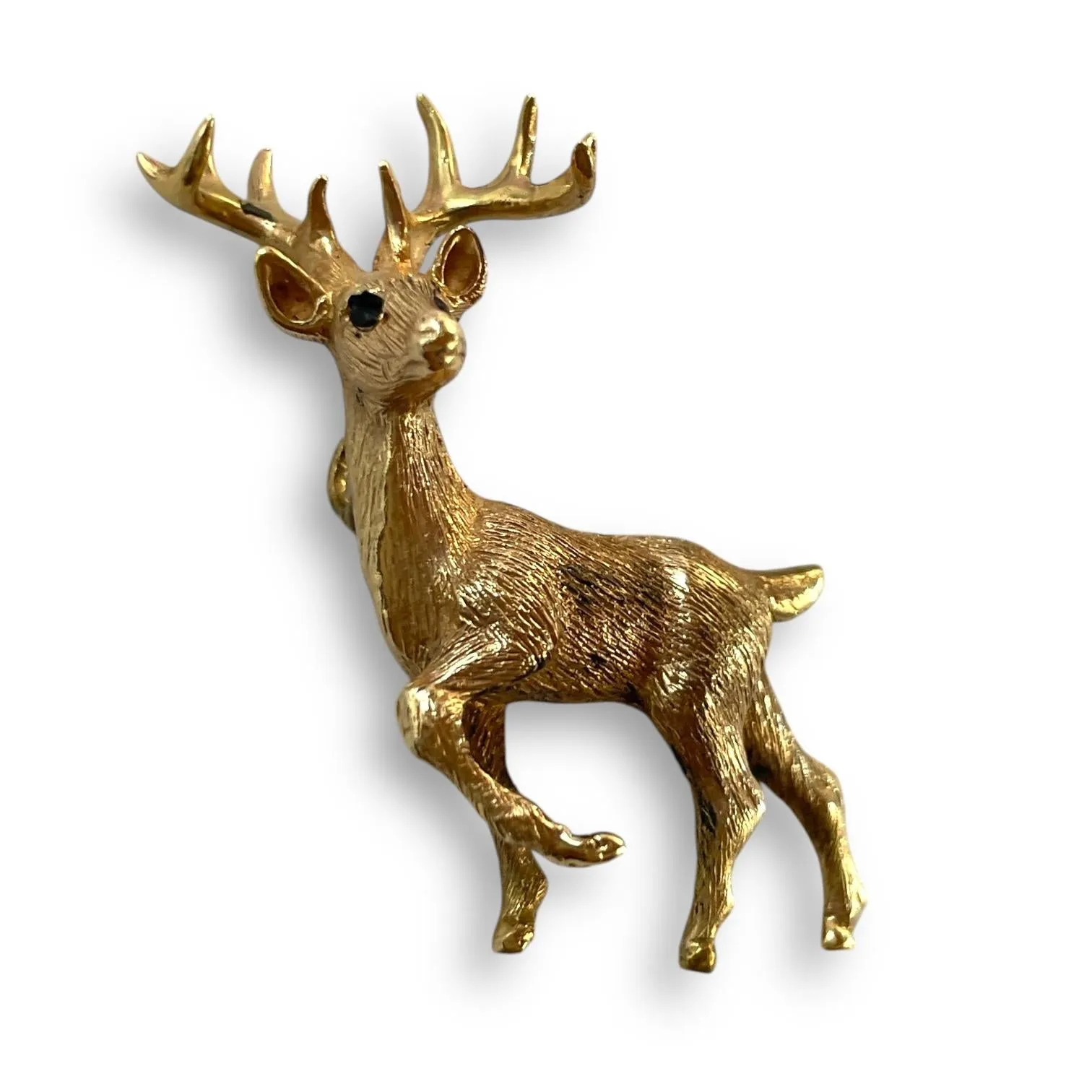 14K Yellow Gold Elegant Deer Pendant