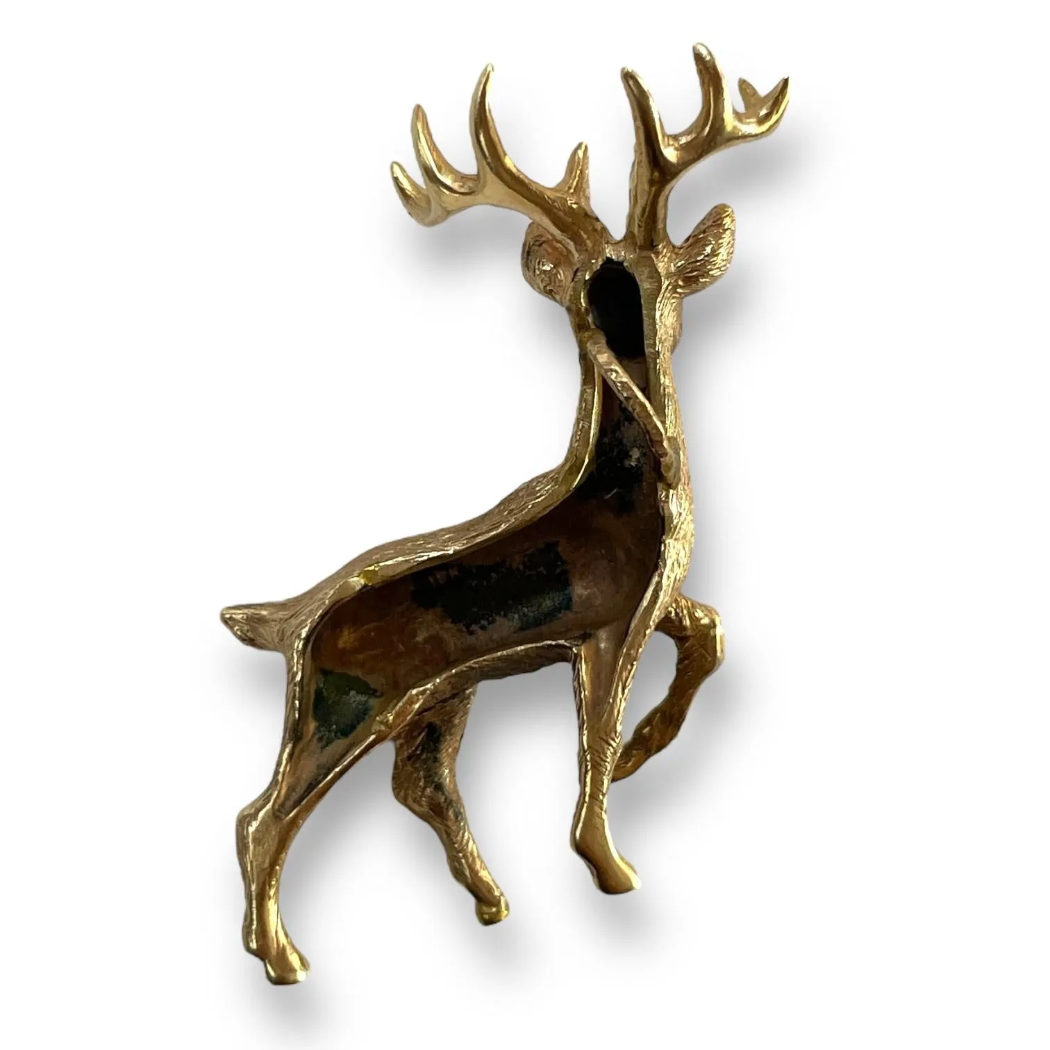 14K Yellow Gold Elegant Deer Pendant