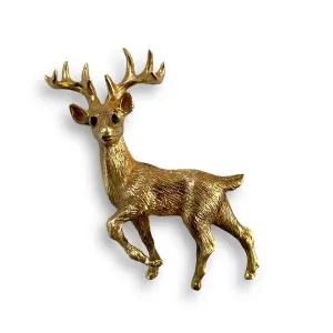 14K Yellow Gold Elegant Deer Pendant