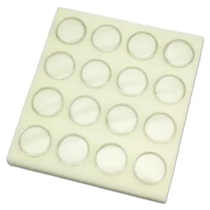 16 Piece White Foam Gem Jars