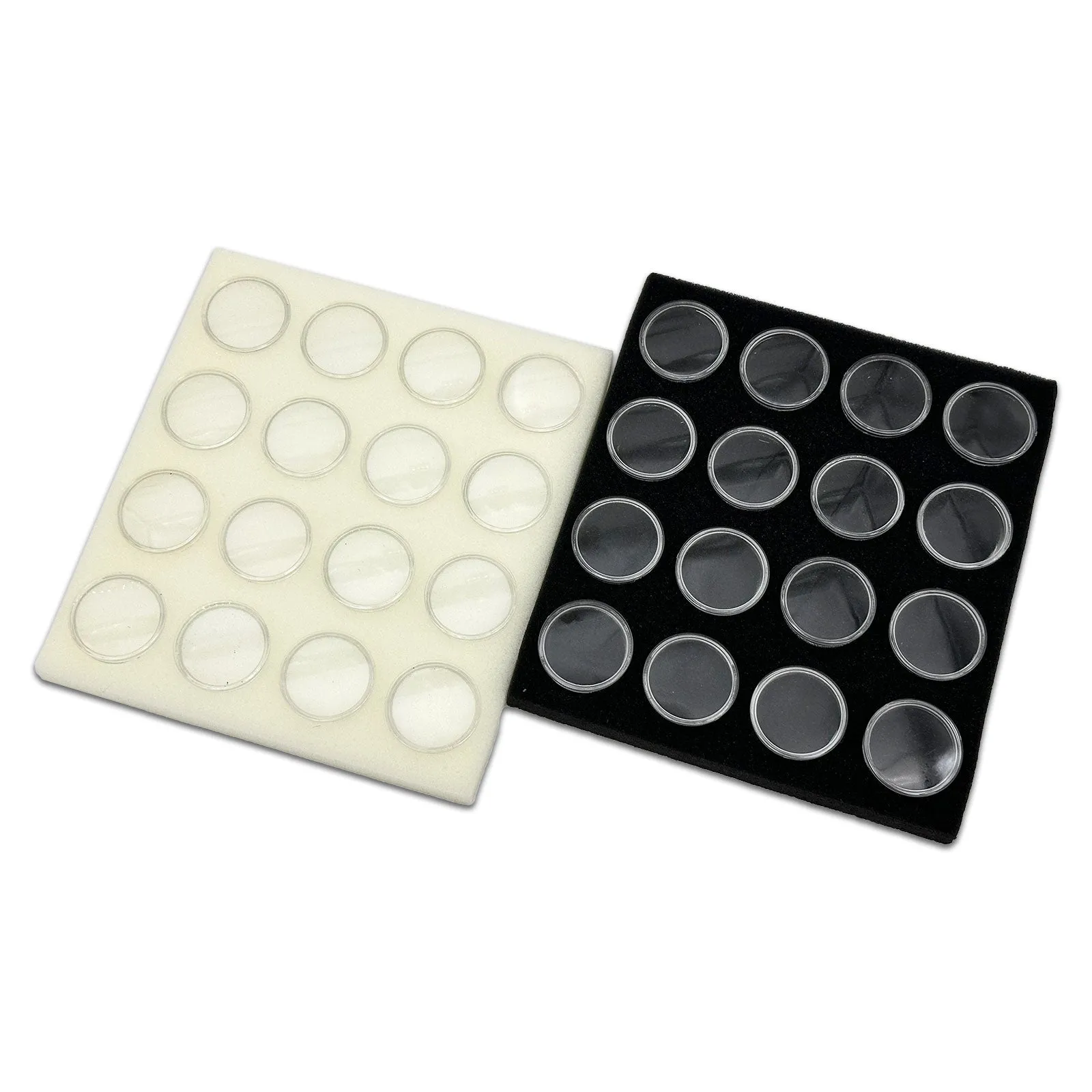 16 Piece White Foam Gem Jars