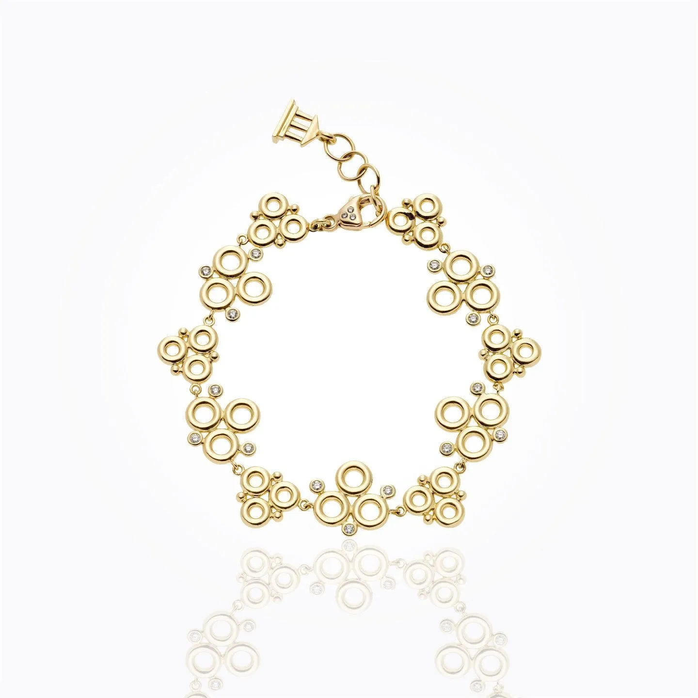 18K Gold Trio Link Bracelet