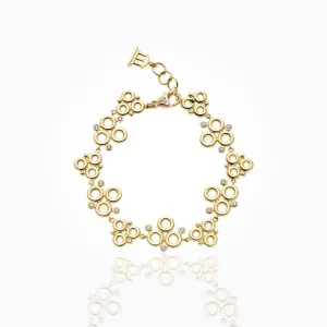 18K Gold Trio Link Bracelet