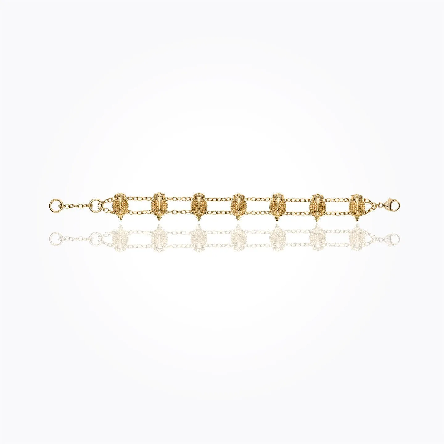 18K Scarab Bracelet in diamond
