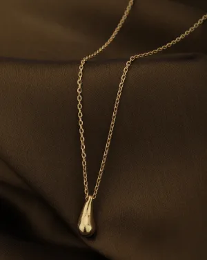 18Kt Gold Plated Contemporary Drop Pendant With Chain - Wahe Jewels