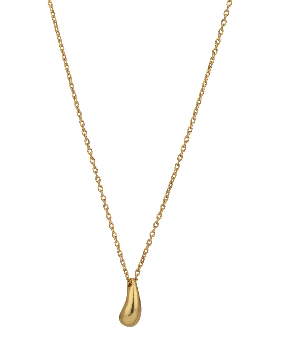 18Kt Gold Plated Contemporary Drop Pendant With Chain - Wahe Jewels