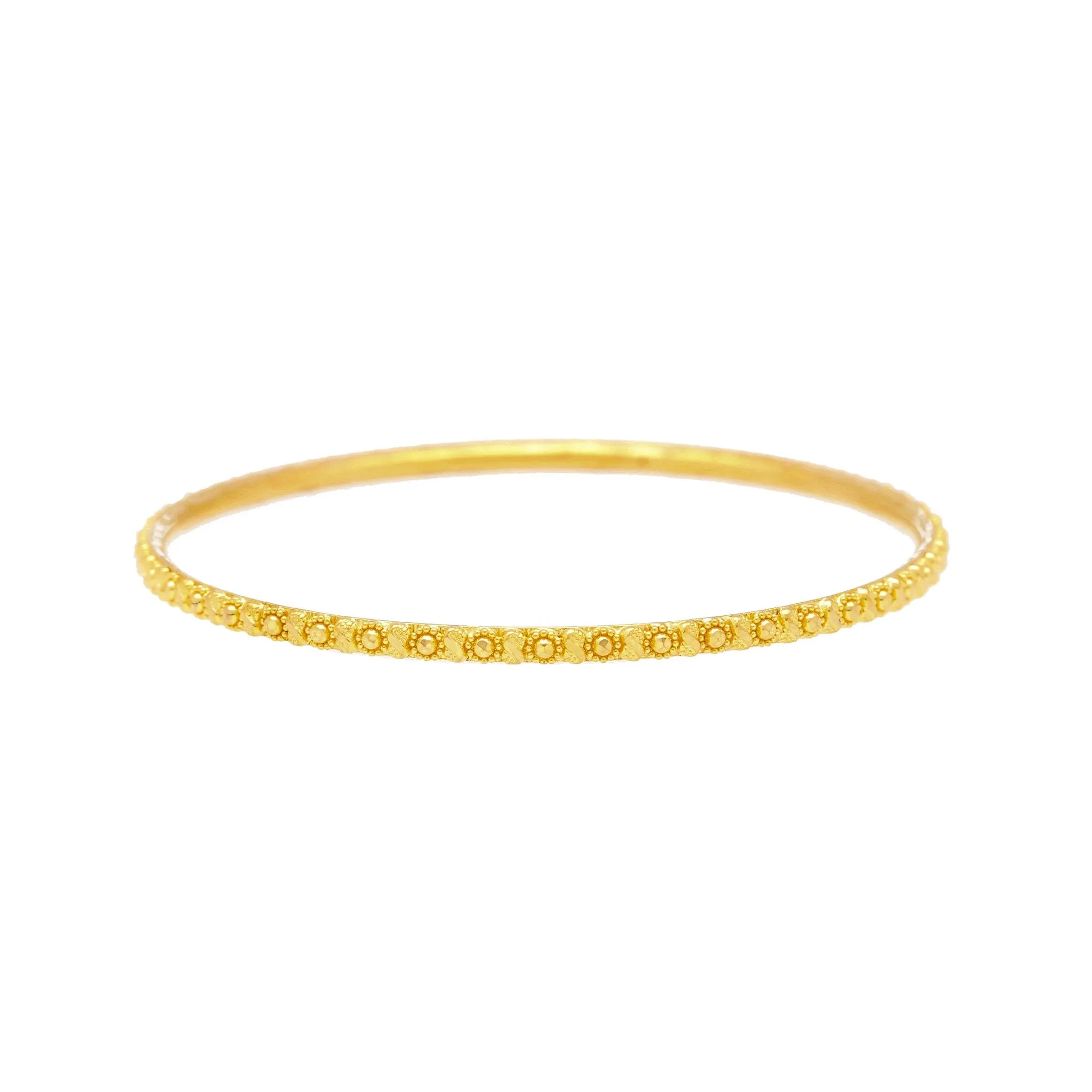 22K Yellow Gold Thin Bangles Set of Twelve, 108.1 Grams