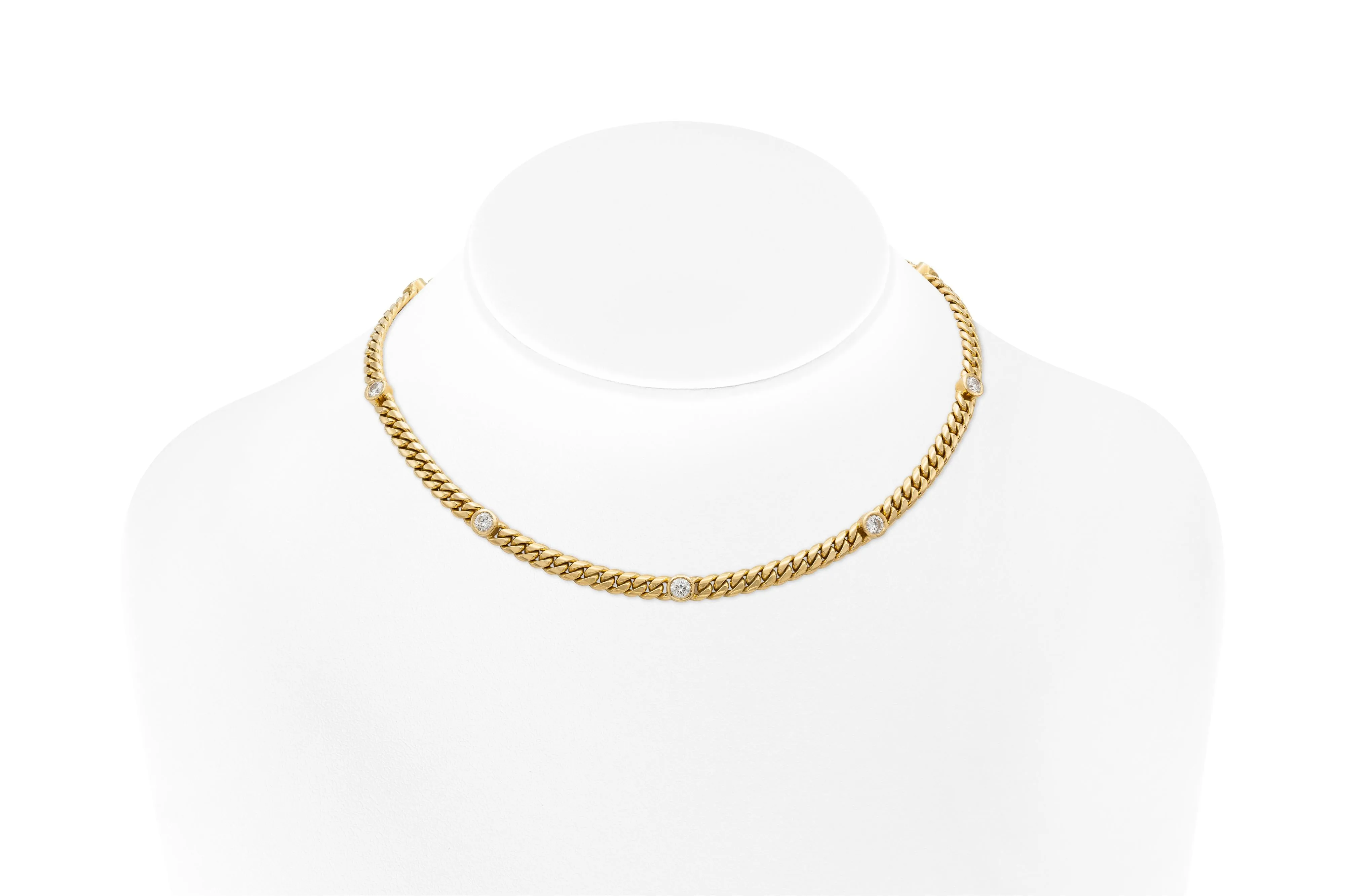 3.00 Carat Diamonds by The Yard Cuban Link Chain Necklace