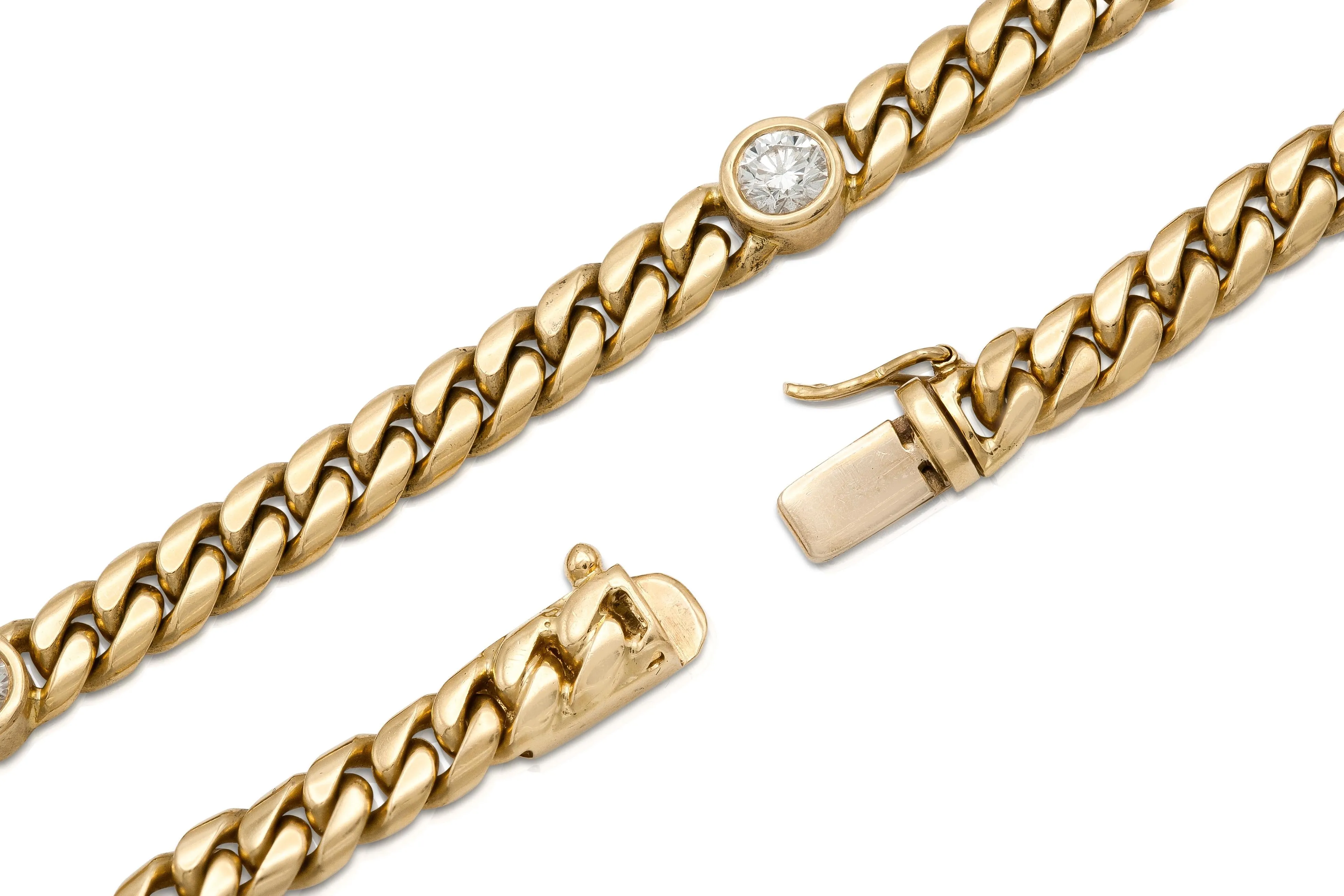 3.00 Carat Diamonds by The Yard Cuban Link Chain Necklace