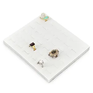 36 Ring White Leatherette Foam Half-Size Jewelry Tray Insert
