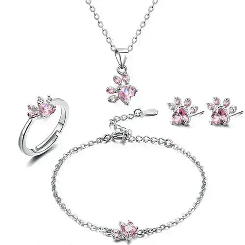 4pcs Women Jewelry Sets