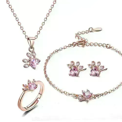 4pcs Women Jewelry Sets