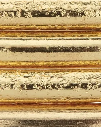 5 Piece Bangle Bracelet Set in Textured and Polished Yellow Goldtone | Yellow