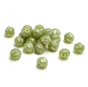 6mm Melons- Moss Green Mercury