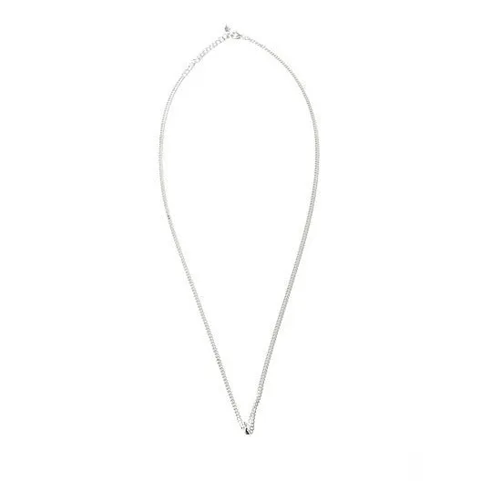 925 Sterling Silver Minimalist Chamfered Cube Rhombus Silver Necklaces