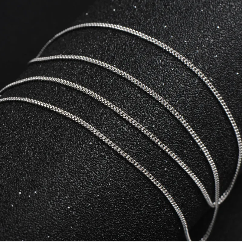 925 Sterling Silver Minimalist Chamfered Cube Rhombus Silver Necklaces
