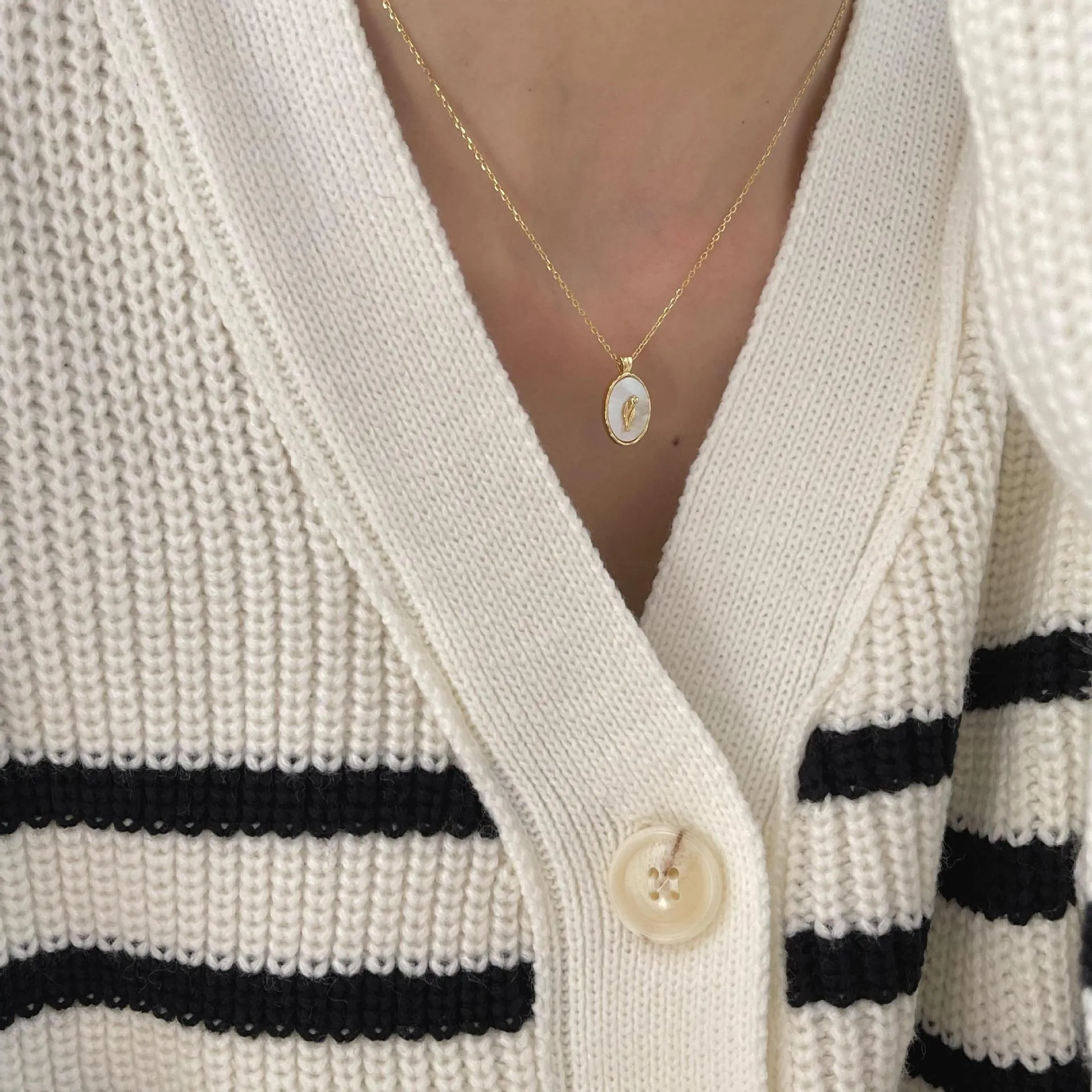 925 Sterling Silver Minimalist Tulip Geometric Silver Necklaces