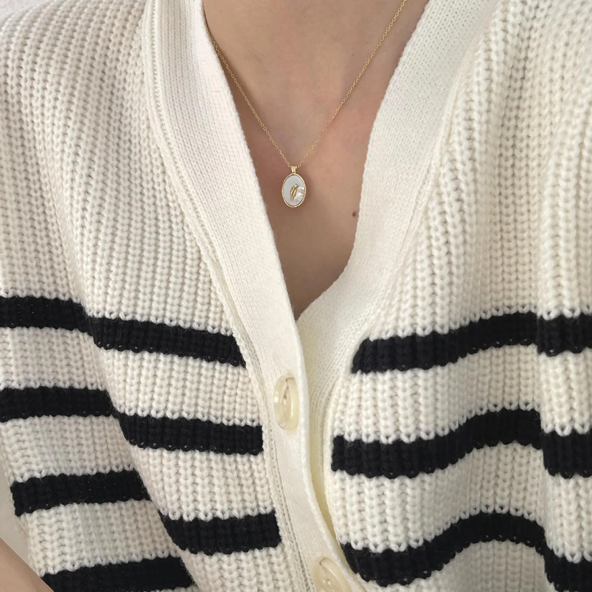 925 Sterling Silver Minimalist Tulip Geometric Silver Necklaces