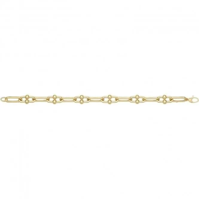 9ct Yellow Gold Hollow Bracelet BR676