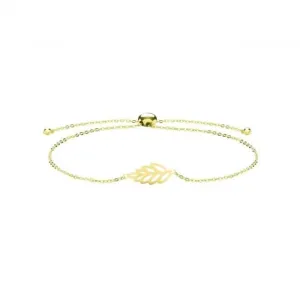 9ct Yellow Gold Leaf Pull Style Bracelet BR636