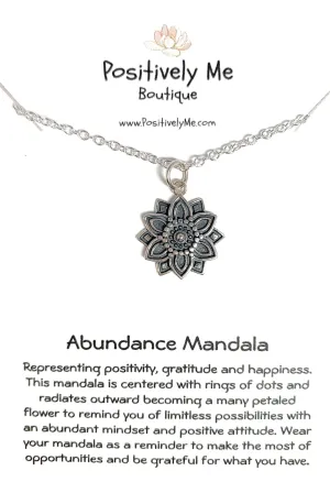 Abundance Mandala Necklace Sterling Silver