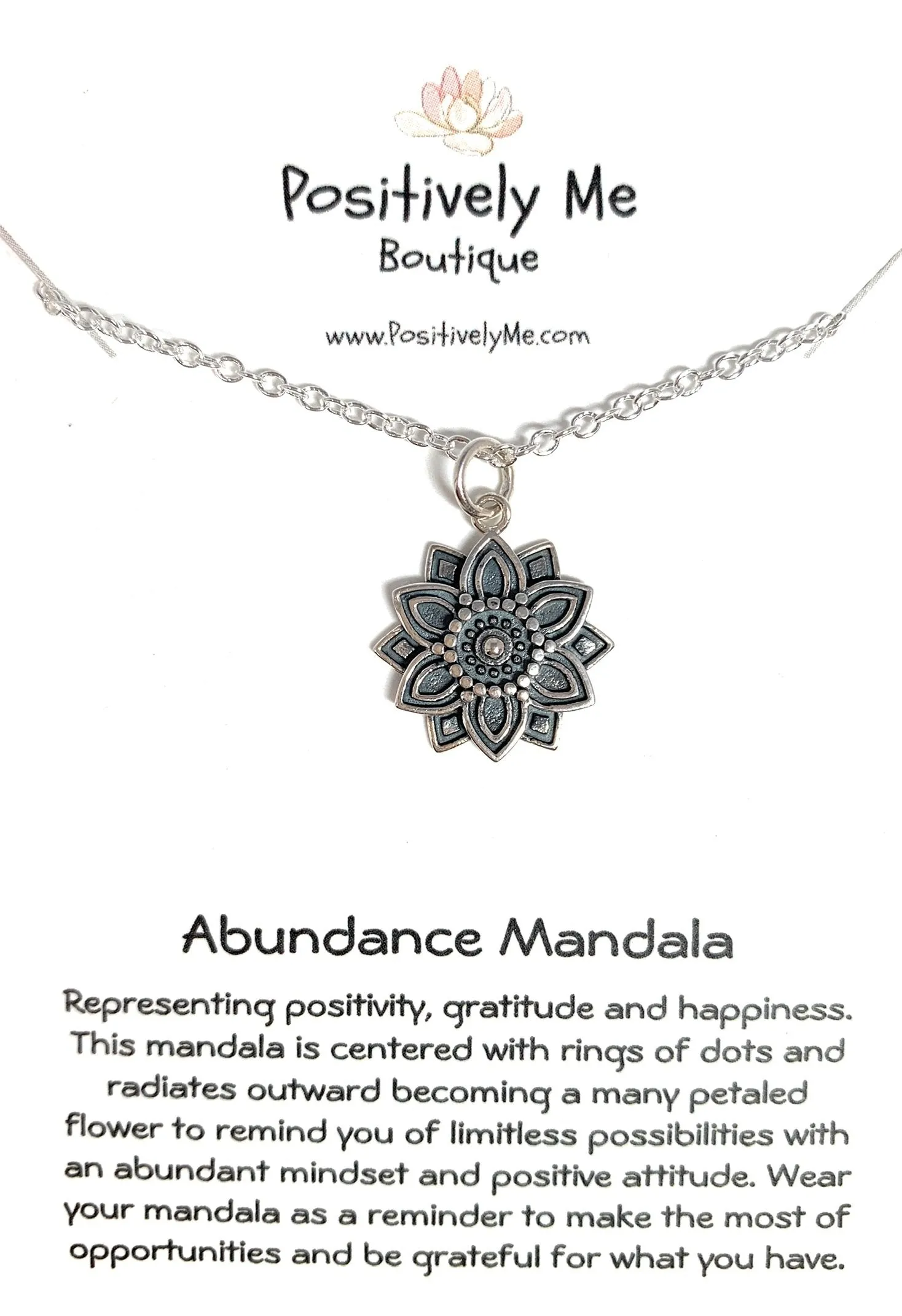 Abundance Mandala Necklace Sterling Silver