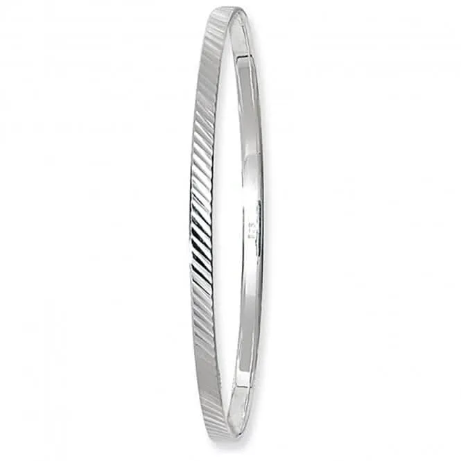 Acotis Silver Bangle Round Dia Cut G4121