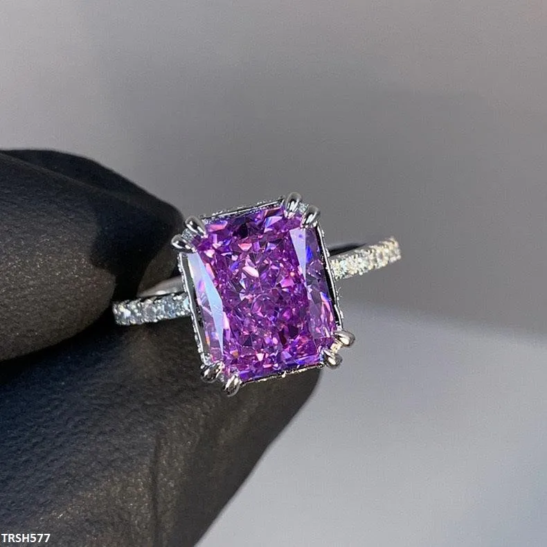 Adjustable Purple Diamond Ring