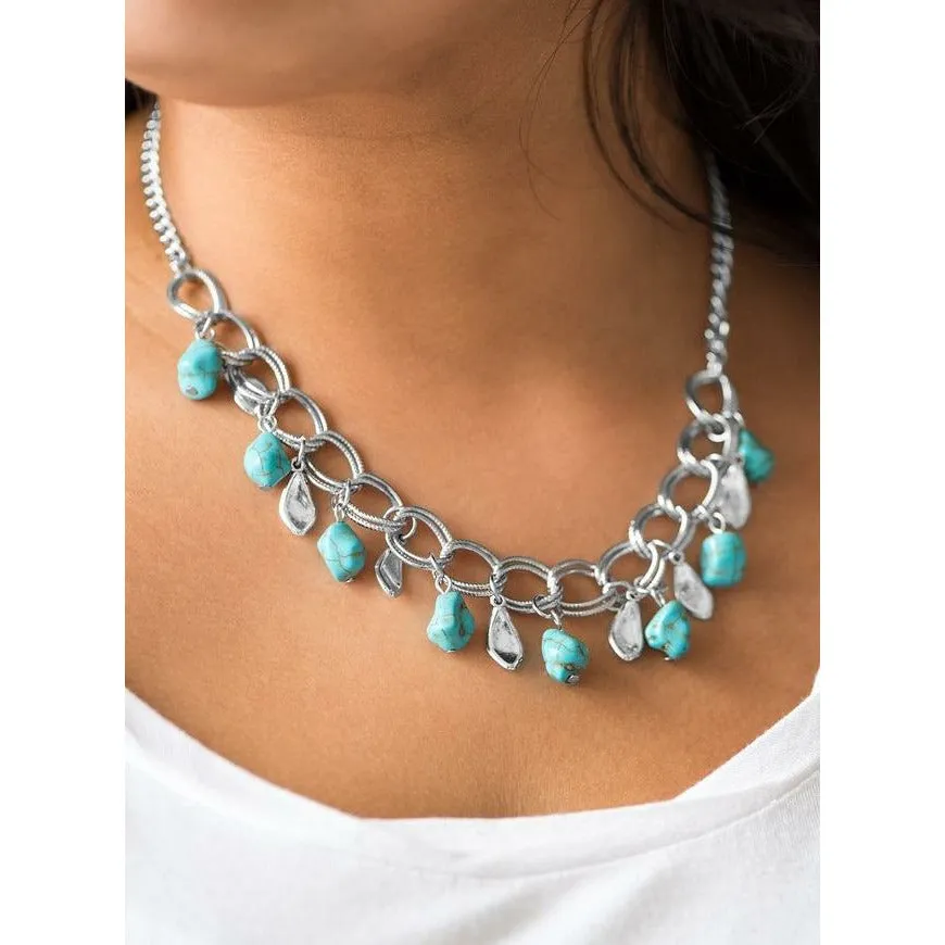 Adventure Blue Necklace with Earring