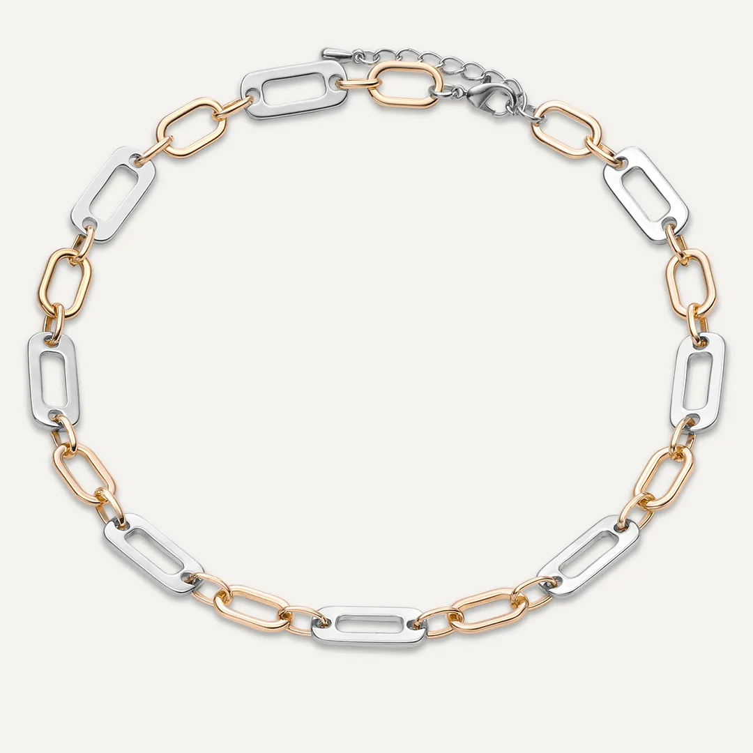 Alesha Contemporary Necklace In Silver & Gold-Tone